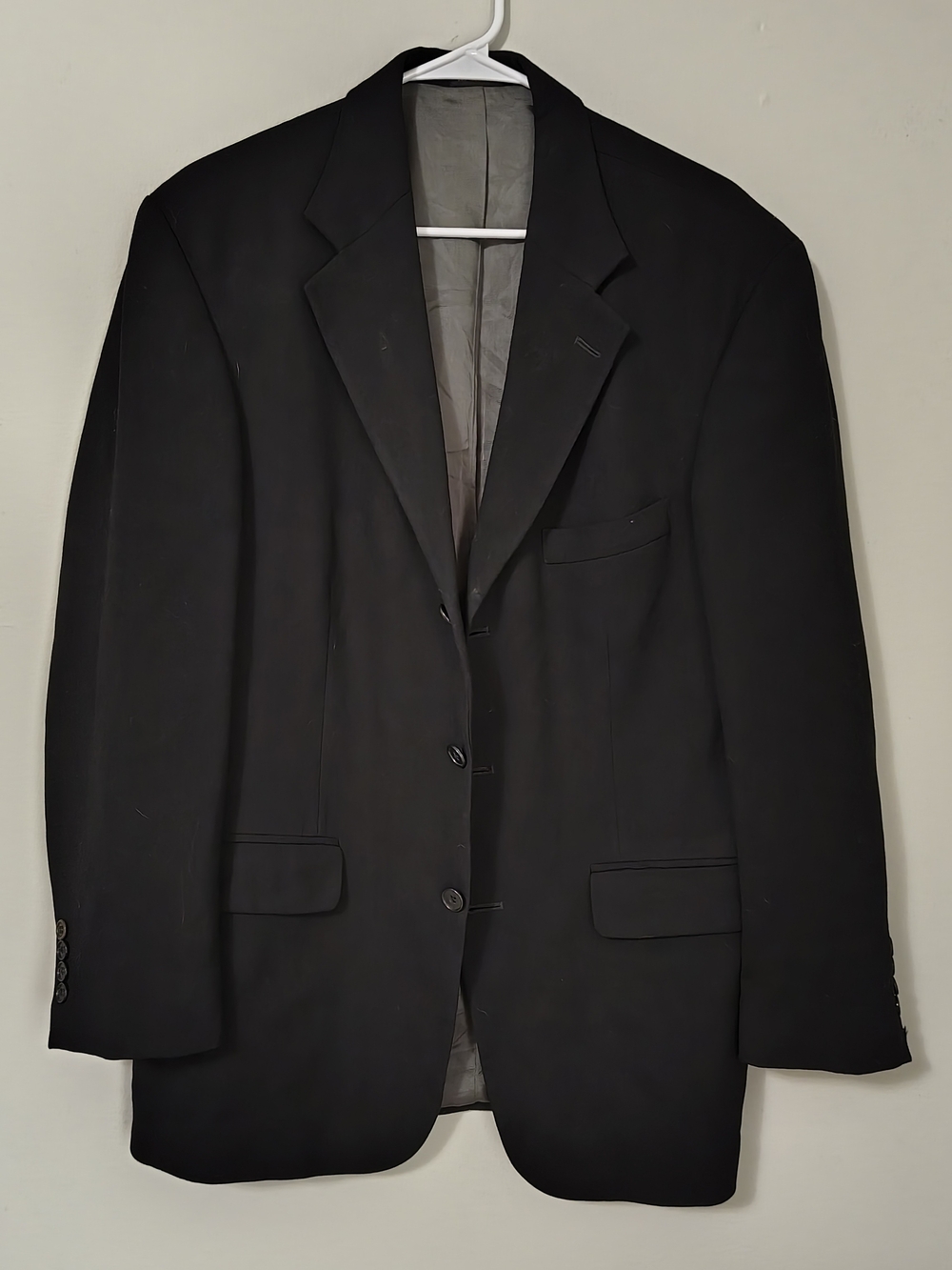 Oscar de la Renta Black Three-Button Men's Blazer
